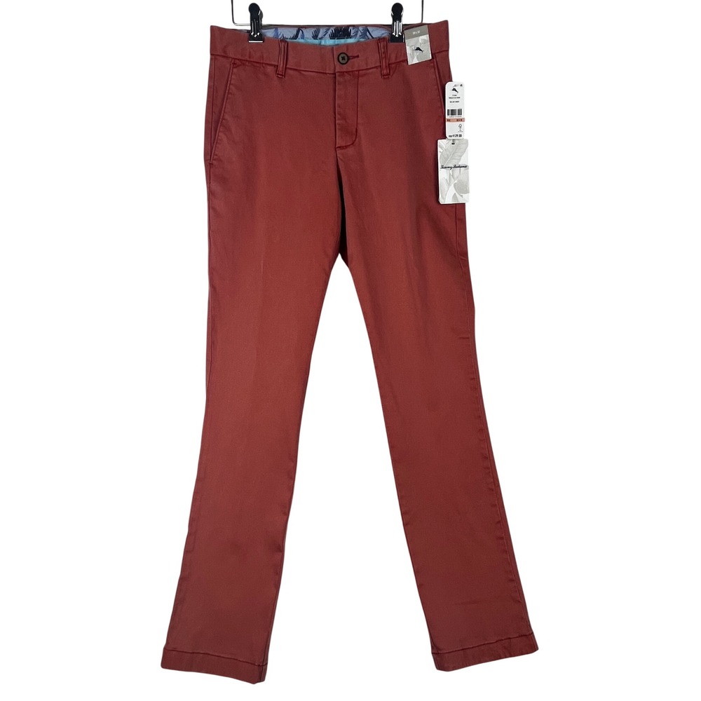 Tommy‎ Bahama Boracay Pants Mens 28x32 Red Sunset Flat Front Chinos T115496